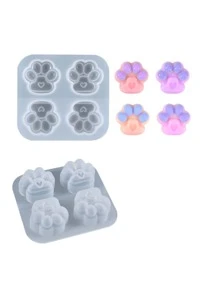 1pc Paw Design DIY Silicone Mold - White - View 4