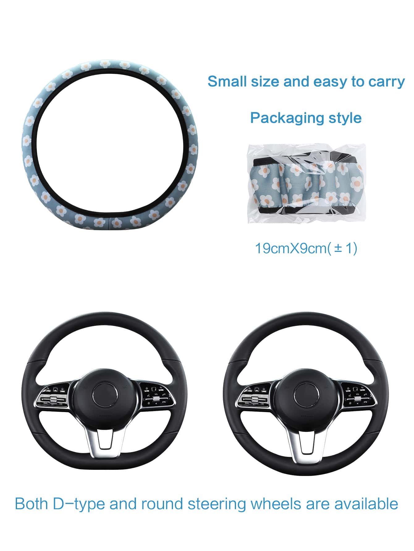 Floral Print Car Steering Wheel Cover SHEIN USA