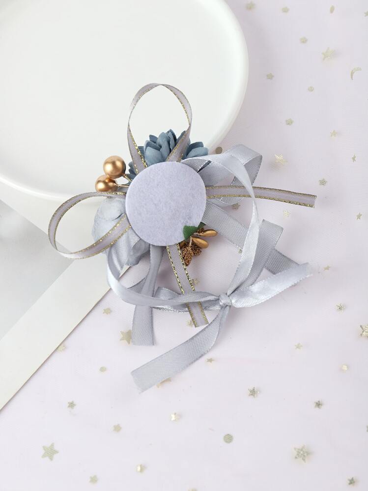 Flower Decor Wrist Corsage - Multicolor - View 2