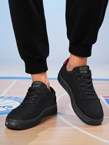 Giày thể thao nam Lá thư Ren lên - màu đen - Xem 3