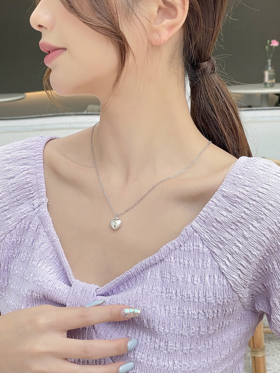 Heart Charm Necklace Valentines