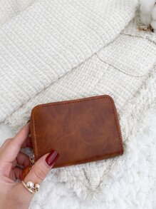 Zipper Design Card Holder Multi-Card Card Organizer for Storage Credit Cards - Brown - View 3