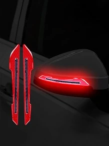 2入組汽車後視鏡鏡子反光貼紙 - 紅色 - 查看 1