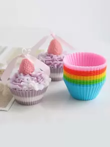 6 piezas Molde de silicona con diseño de taza - Multicolor - Ver 1