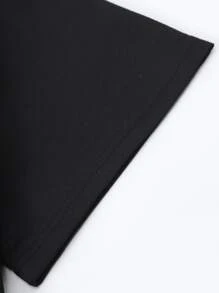 Manfinity EMRG 男士卡通圖案T恤和腰部抽繩短褲 - 彩色 - 查看 5