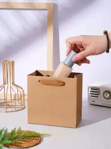 1 pièce/5 pièces/10 pièces de sac à main cadeau en papier blanc de 5,5*5,5 pouces, sac fourre-tout carré minimaliste et durable pour fête, demoiselle d'honneur, mariage, anniversaire, cadeaux pour la mariée