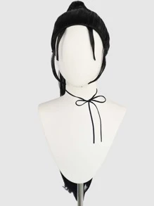NỮ Sành điệu Tóc đuôi gà Đen Thẳng Tóc Giả Cosplay  Siêu dài Đen Tóc Với Có thể tháo rời Nhiệt độ cao Sợi tổng hợp Thẳng Kẹp-on   Tóc đuôi gà Đen Tóc giả Tóc mái Đối với phụ nữ Anime Tóc Giả Cosplay  Cho Halloween Tiệc Hóa trang Mật độ Cao Tóc giả 30 inch Siêu dài Tóc giả & 1 Miếng Mũ tóc giả - màu đen - Xem 4