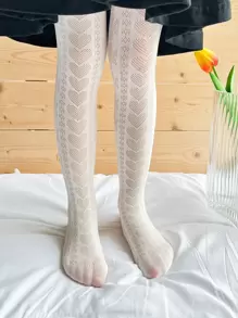 小女童愛心圖案褲襪