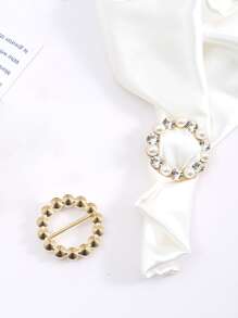 1 pieza hebilla ajustable con diamante de imitación y perla artificial - Multicolor - Ver 3