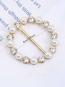 1 pieza hebilla ajustable con diamante de imitación y perla artificial - Multicolor - Ver 4