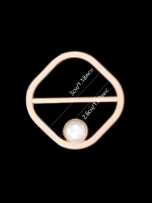 1pc Faux Pearl Decor Adjustment Buckle - Multicolor - View 3