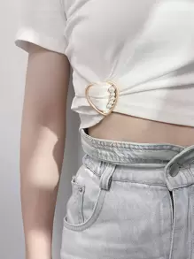 1pc Heart Shaped Adjustment Buckle - Multicolor - View 1