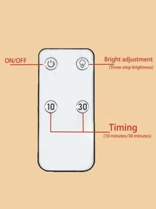 1 pieza de luz de noche de gato de dibujos animados con control remoto, linda luz de noche USB de dibujos animados Led ilumina tu dormitorio - Amarillo - Ver 4