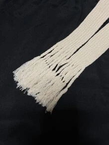 Claim Dot Men Contrast Double Tape Side Trousers - Black - View 3