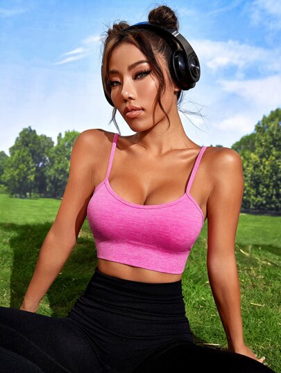 Reggiseni sportivi monocolore a costine