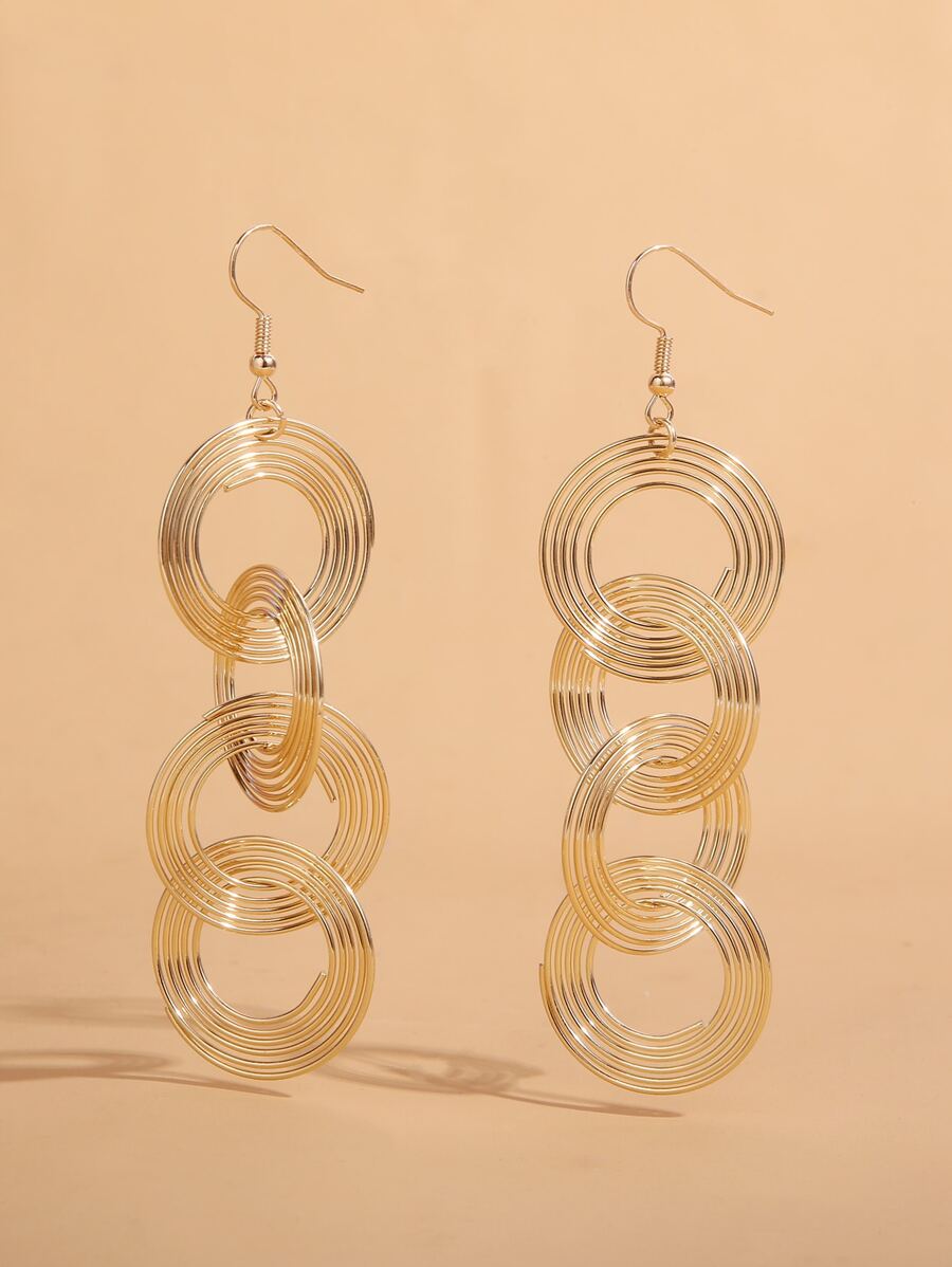 Round Drop Earrings