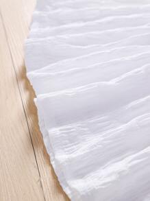 SHEIN 小女童荷葉邊打褶上衣和腰帶半身裙