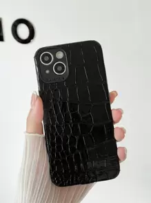 Ốp điện thoại in hình cá sấu, tương thích với iPhone 11, 13, 14 Pro Max. Đây là phiên bản quốc tế, không phải phiên bản nội địa. - màu đen - Xem 2