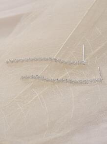 Pendientes con diseño de cadena - Plateado - Ver 7