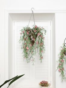 1 件人造花园玫瑰和连翘悬挂藤蔓，4 季家居前门走廊墙壁装饰，婚礼订婚派对求婚背景，餐桌中心装饰花藤情人节，假植物