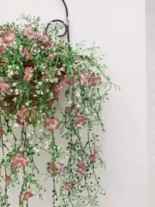 1 件人造花园玫瑰和连翘悬挂藤蔓，4 季家居前门走廊墙壁装饰，婚礼订婚派对求婚背景，餐桌中心装饰花藤情人节，假植物