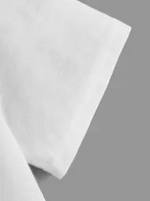 SHEIN Leap Crew 夏季男童休闲针织短袖圆领 T 恤，带图案和标语印花