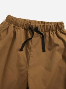 SHEIN Boys Headphone Print Tee & Drawstring Waist Trousers - Multicolor - View 3