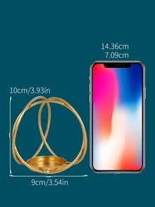 1pc Iron Candle Holder - Gold - View 3