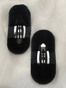 DAZY 2pcs Fluffy Sponge Hair Pad - Black - View 6