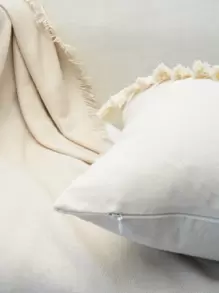1pc Crochet Tassel Cushion Cover Without Filler