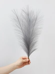 1 件 5 枝灰色仿蒲苇人造芦苇蓬松人造假花波西米亚风装饰适用于婚礼派对装饰、家庭客厅卧室装饰、花瓶布置、DIY 摄影道具、假植物、秋季装饰、房间、书桌、花园装饰、房间装饰用品