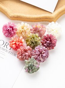 10/50/100pcs Mixed Color Mini Fake Daisy & Carnation Heads, Silk Fabric Autumn Decor Vase, Home New Year Decoration, Outdoor Garden Wedding Bouquet, Living Room DIY Candy Box Wreath, Artificial Plants Home Supplies - Multicolor - View 7