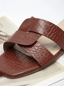 LAUREN WEAL 女士棕色石纹休闲舒适户外凉鞋，春夏款 - 棕色 - 查看 5