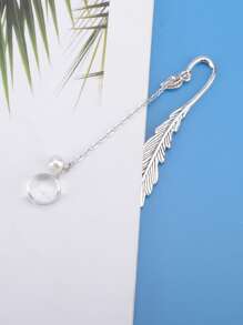 1入組羽毛設計隨機書簽 - 銀色 - 查看 2