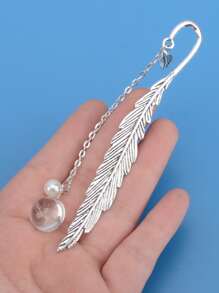 1入組羽毛設計隨機書簽 - 銀色 - 查看 4