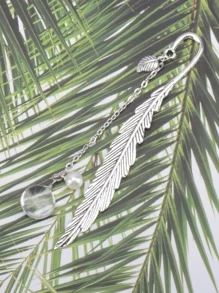 1入組羽毛設計隨機書簽 - 銀色 - 查看 6