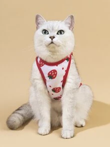 PETSIN 1入組草莓圖案寵物背心