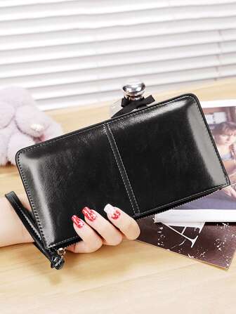 Minimalist With Slim Portable Cash White-Collar Workers For Female College Work Business Commute Office For Anniversary For Birthday Gift On Valentine Day Gift Business Casual For Women Wallet Purse Wallet Long Wallet Wristlet Wallet