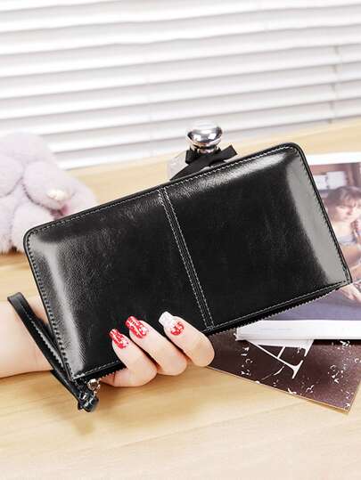 Minimalist With Slim Portable Cash White-Collar Workers For Female College Work Business Commute Office For Anniversary For Birthday Gift On Valentine Day Gift Business Casual For Women Wallet Purse Wallet Long Wallet Wristlet Wallet