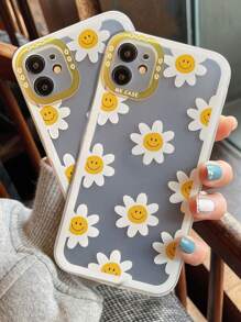 Floral Sunflower Painted Clear Phone Case Compatible With IPhone 11,IPhone 13,IPhone 14 Pro Max - Multicolor - View 5