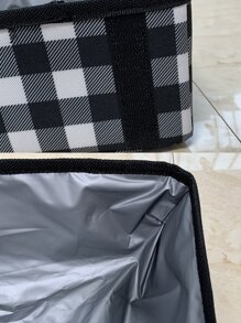 1 pieza Arenero para gato portátil plegable - Blanco y Negro - Ver 4