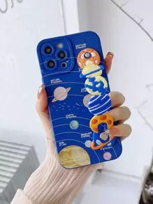 卡通星球手機外殼帶腕帶支架 - 藍色 - 查看 1