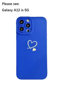 件燙金愛心手機殼相容 Iphone 15 Pro Max、小米、三星 - 藍色 - 查看 4