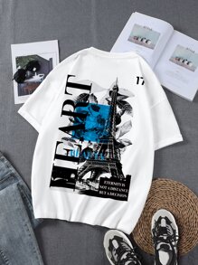 Manfinity EMRG Men Tower & Slogan Graphic Tee