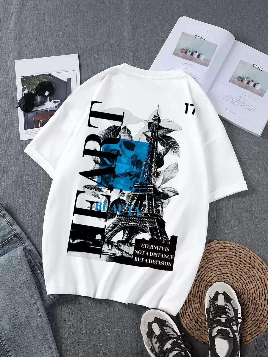 Manfinity EMRG Men Tower & Slogan Graphic Tee