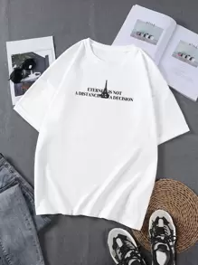 Manfinity EMRG Men Tower & Slogan Graphic Tee
