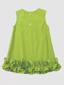 Vestido de tirantes sin mangas para niña, vestido de tanque sencillo y lindo de volantes, fresco y simple para el verano
