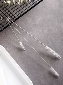 3pcs Straw Cleaning Brush Set - White - View 1