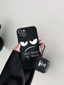 2pcs/Set Airpod 1/2 Printed Earphone Case & Matching Printed Phone Case - Black and White - View 2
