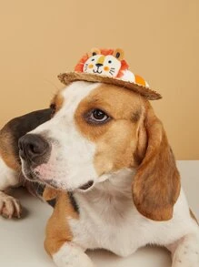 1 pieza Sombrero de mascota con diseño de león - Multicolor - Ver 1